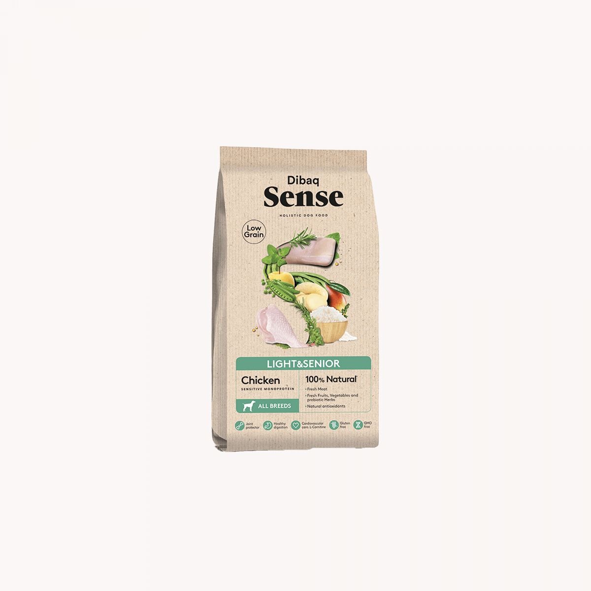 Dibaq Sense Low Grain Adult Mini (Fish) Hundefutter – 2 Kg, Getreidearm Mit Fisch