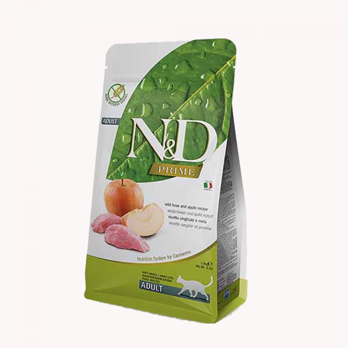 N&D PRIME ADULT CAT Grain Free Vepar i jabuka 5kg Cijena