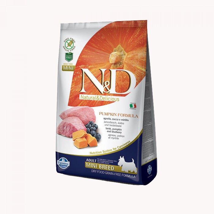 N&D PUMPKIN Grain Free ADULT MINI Janjetina i borovnica 2,5kg Cijena