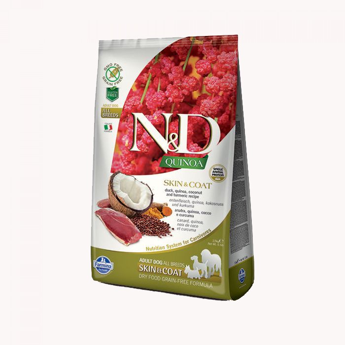 N&D Grain Free Quinoa Skin&Coat Patka Medium/Maxi 2,5kg Cijena