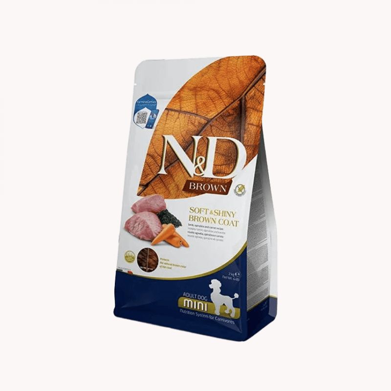N&D Grain free BROWN MINI Janjetina i spirulina-za smeđe pse